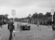 Morgan 4/4 2-seater sports of GN Scott competing in the South Wales Auto Club Welsh Rally, 1937 Artist: Bill Brunell