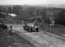 Morgan 4/4 2-seater sports of GN Scott competing in the South Wales Auto Club Welsh Rally, 1937 Artist: Bill Brunell