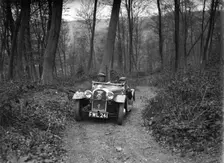 Morgan 4/4 at the Standard Car Owners Club Southern Counties Trial, Hale Wood, Chilterns, 1938. Artist: Bill Brunell