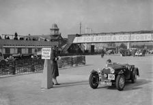 Morgan 4/4 competing in the JCC Rally, Brooklands, Surrey, 1939. Artist: Bill Brunell