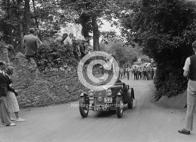 Morgan 4/4 of WA Goodall competing in the MCC Torquay Rally, 1938. Artist: Bill Brunell.