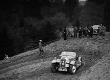 Morgan 4/4 of RD Harris competing in the MCC Edinburgh Trial, Roxburghshire, Scotland, 1938. Artist: Bill Brunell