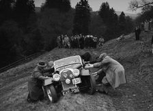 Morgan of RC Harris competing in the MCC Edinburgh Trial, Roxburghshire, Scotland, 1938. Artist: Bill Brunell