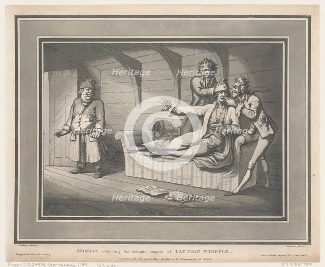 Morgan Offending The Delicate Organs of Captain Whiffle, May 12, 1800., May 12, 1800. Creator: Thomas Rowlandson.