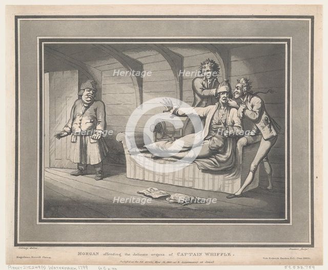 Morgan Offending The Delicate Organs of Captain Whiffle, May 12, 1800., May 12, 1800. Creator: Thomas Rowlandson.