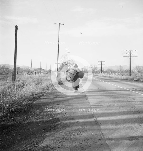More than twenty-five years a bindle-stiff..., Napa Valley, California, 1938. Creator: Dorothea Lange.