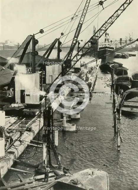 "More New Quays (The Royal Albert Docks Will Obtain a Stretch Almost a Mile Long)"', 1937. Creator: Fox.