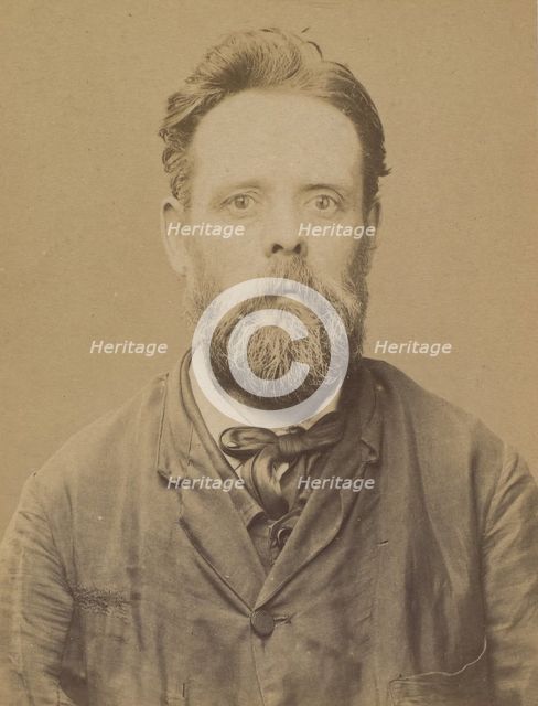 Moreau. François. 47 ans, né le 19/11/46 à Nevers (Nièvre). Menuisier: Anarchiste. 2/7/94., 1894. Creator: Alphonse Bertillon.