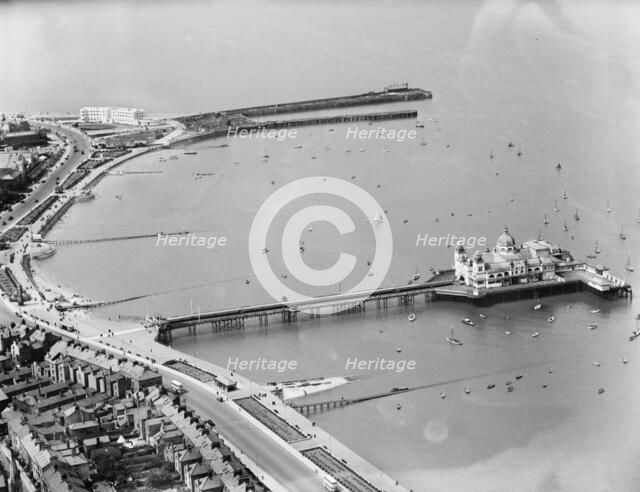 Morecambe Harbour and Central Pier, Lancashire, 1933. Artist: Aerofilms.
