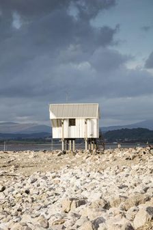 Morecambe Sailing Club race watch tower, Marine Road East, Morecambe, Lancashire, 2017. Creator: Alun Bull