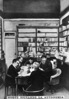 Moret dictating the autonomy c1910