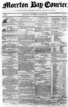 Moreton Bay Courier, 1st Issue (front page), 1846. Creator: Unknown