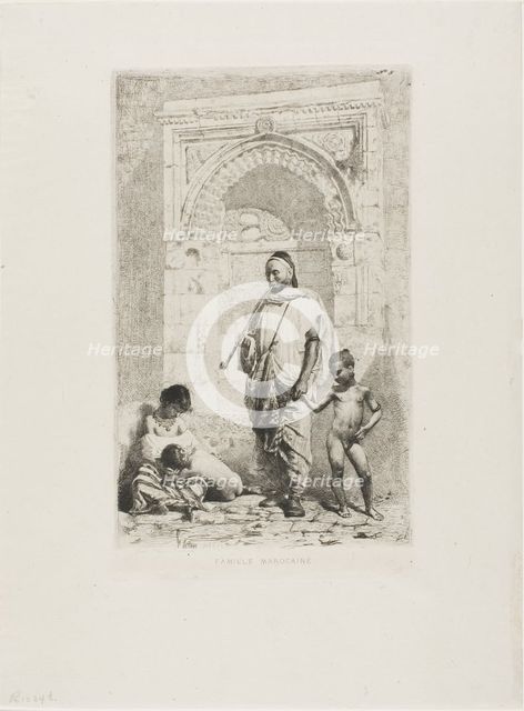Moroccan Family, 1862. Creator: Mariano Jose Maria Bernardo Fortuny y Carbo.