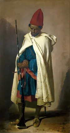 Moroccan soldier, 1863. Creator: Joaquín Domínguez Bécquer