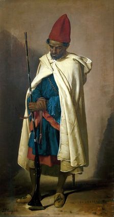 Moroccan soldier, 1863. Creator: Joaquín Domínguez Bécquer