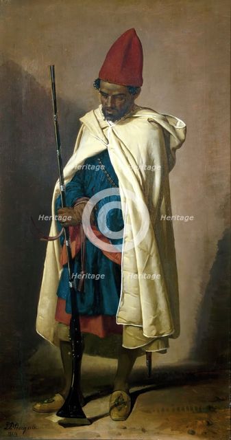 Moroccan soldier, 1863. Creator: Joaquín Domínguez Bécquer.