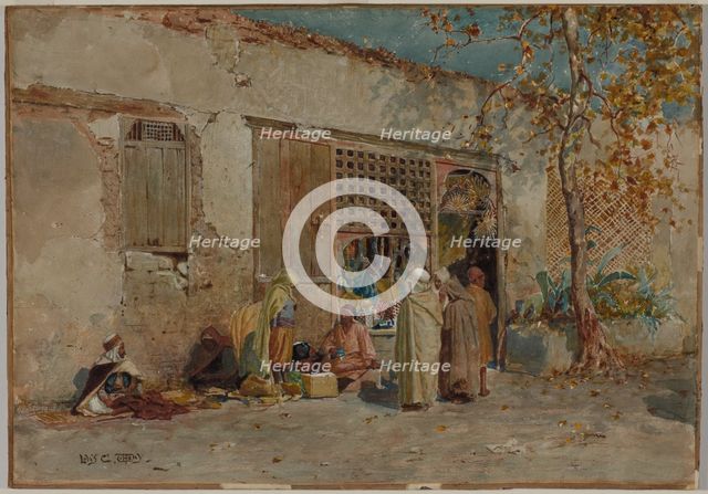 Moroccan Scene, c. 1871. Creator: Louis Comfort Tiffany (American, 1848-1933).