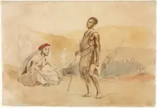 Moroccans in the Countryside, 1832. Creator: Eugène Delacroix (French, 1798-1863)