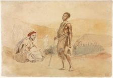 Moroccans in the Countryside, 1832. Creator: Eugène Delacroix (French, 1798-1863)