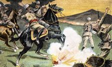 Morocco's War (1909-1913), General Prietos death in 1909, drawing from the time