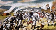 Morocco's War (1909-1913), two columns commanded by Generals Tovar and Aguilera take the Nador sq…