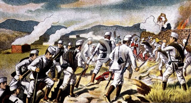 Morocco's War (1909-1913), two columns commanded by Generals Tovar and Aguilera take the Nador sq…