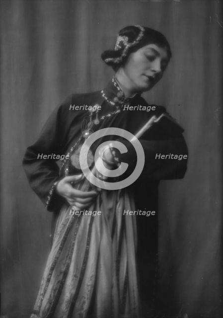 Morland, Saxone, Miss, in costume as Chee Moo for "Yellow jacket", 1913 Feb. 11. Creator: Arnold Genthe.