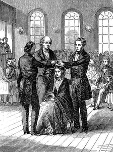 Mormon confirmation ceremony, Salt Lake City, Utah, 1853