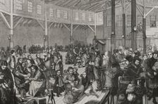Mormon emigrants at Castle Garden, New York, USA, 1878. Creator: Andrés Ovejero