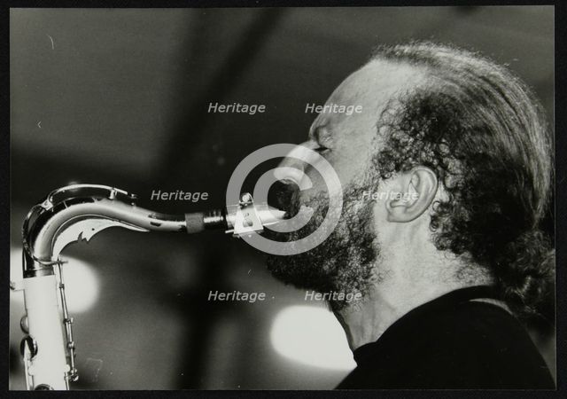 Mornington Lockett playing tenor saxophone at The Fairway, Welwyn Garden City, Hertfordshire, 1992.  Artist: Denis Williams