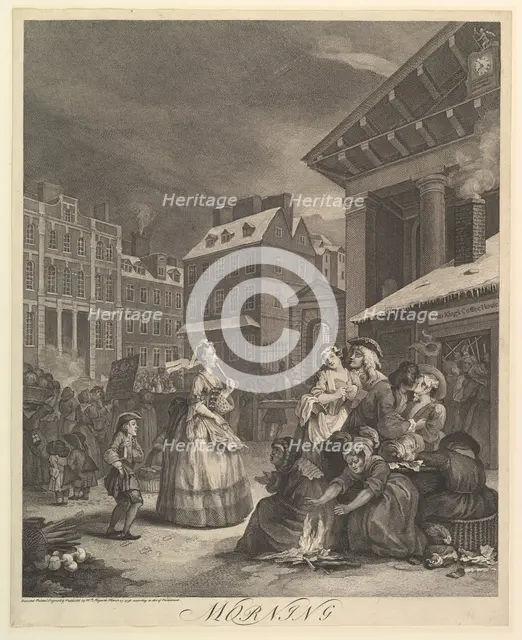 Morning: The Four Times of the Day, March 25, 1738. Creator: William Hogarth.