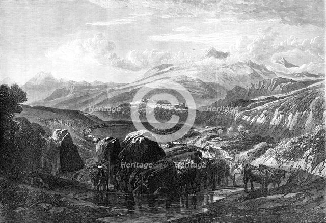 "Morning-View in the Highlands of Braemar", by W.L. Leitch,...winter exhibition..., 1868.  Creator: Mason Jackson.