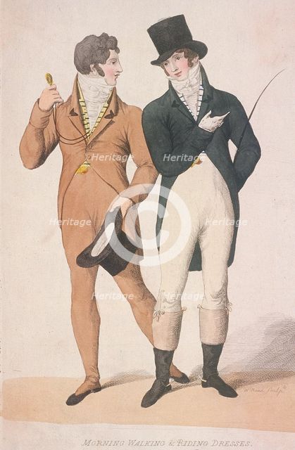Morning walking and riding dresses, c1810. Artist: W Read