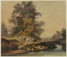 Morning (A Wooded River Landscape), 19th century. Creator: Unknown