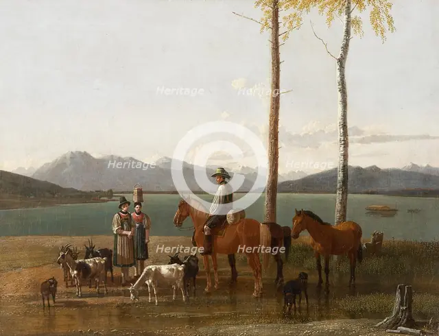 Morning at the Tegernsee, 1827. Creator: Wilhelm von Kobell.