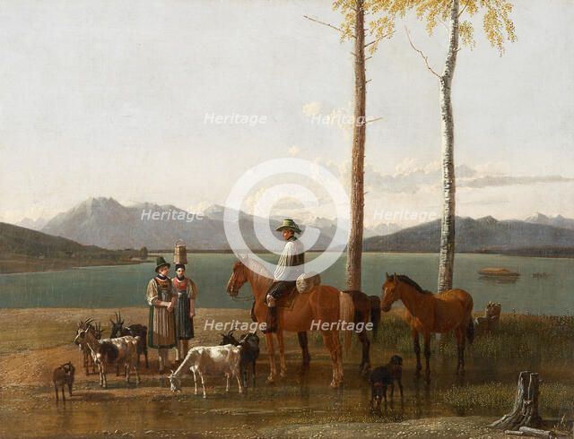 Morning at the Tegernsee, 1827. Creator: Wilhelm von Kobell.