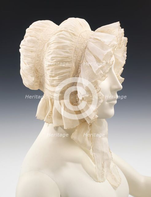 Morning cap, American, ca. 1830. Creator: Unknown.