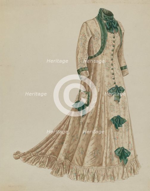 Morning Dress, 1935/1942. Creator: Mary E Humes.