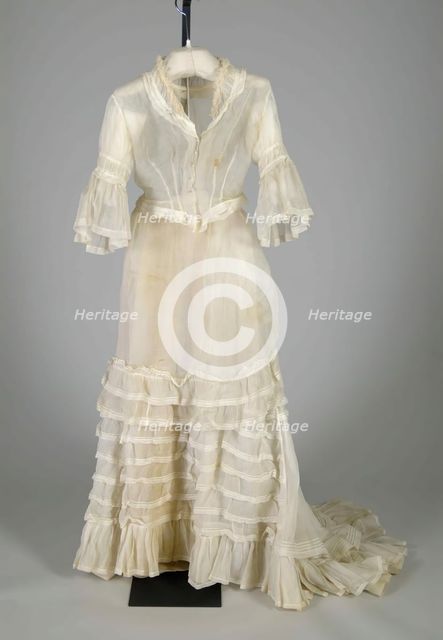 Morning dress, American, 1870-75. Creator: Unknown.