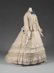 Morning dress, French, 1865-70. Creator: Unknown