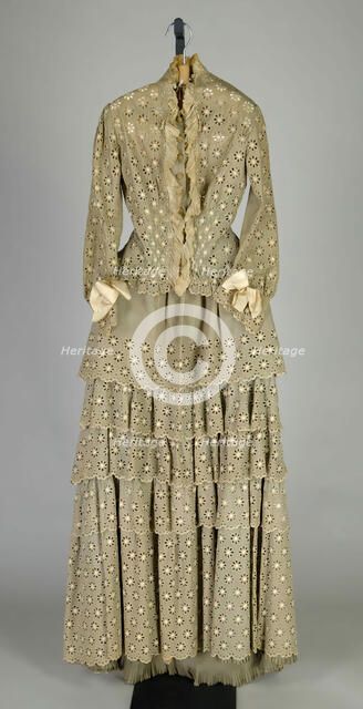 Morning dress, French, ca. 1880. Creators: House of Worth, Charles Frederick Worth.