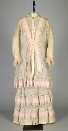 Morning dress, probably French, ca. 1875. Creator: House of Worth