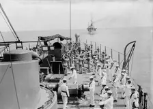 Morning drill - USS Seattle, between c1910 and c1915. Creator: Bain News Service