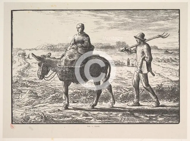 Morning, from the series, Four Times of the Day, 1830-75. Creator: Jacques-Adrien Lavieille.