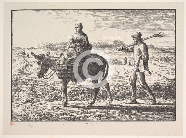 Morning, from the series, Four Times of the Day, 1830-75. Creator: Jacques-Adrien Lavieille.