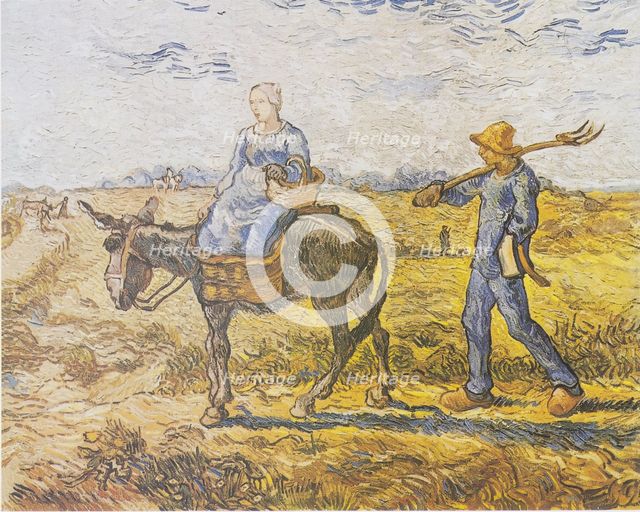 Morning. Going to Work (after Millet ), 1890. Creator: Vincent van Gogh.