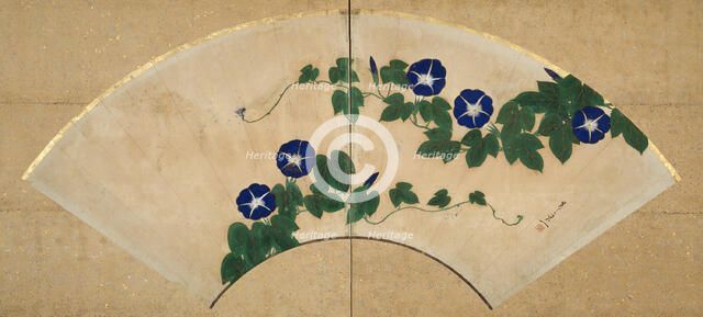 Morning Glories, 19th century. Creator: Suzuki Kiitsu.