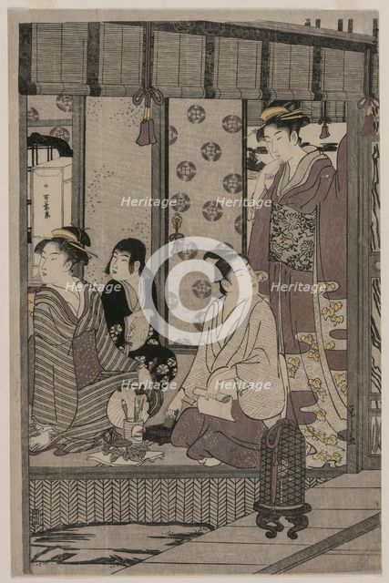 Morning Glory (from the series The Tale of Genji in Elegant Modern Dress), c. 1790. Creator: Ch?bunsai Eishi (Japanese, 1756-1829).