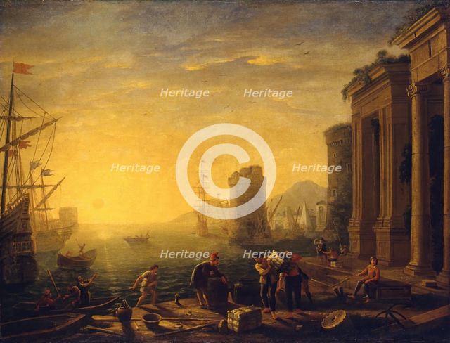 Morning in the Harbour, 1630. Creator: Claude Lorrain.