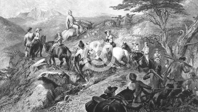 ''"Morning in the Highlands" -- The Royal Family Ascending Lochnagar, 1853, after Carl Haag', 1890. Creator: Carl Haag.